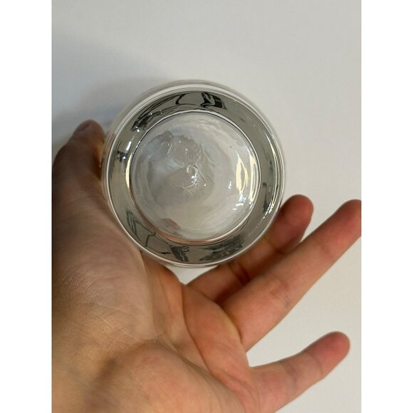 VTG Libbey Glass Company Silver Wild Flower Set of Three Flat Tumbler Glasses - Picture 4 of 5